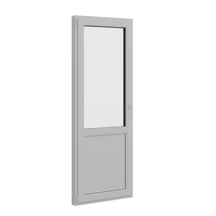 Балконная дверь BRUSBOX левая Поворотно-откидная внизу сэндвич-панель 3 стекла (700*2100*70)