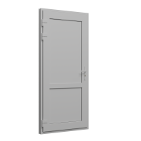 Входная дверь ПВХ BRUSBOX левая  верху и внизу сэндвич-панель  (800*2000*70)