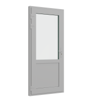 Входная дверь ПВХ BRUSBOX левая внизу сэндвич-панель 3 стекла (800*2000*70)