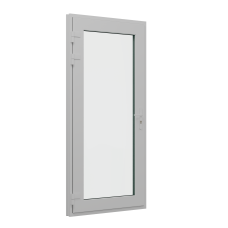 Входная дверь ПВХ BRUSBOX левая без импоста 3 стекла (1000*2000*70)