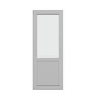 Балконная дверь BRUSBOX левая Поворотно-откидная внизу сэндвич-панель 3 стекла (700*2100*70)