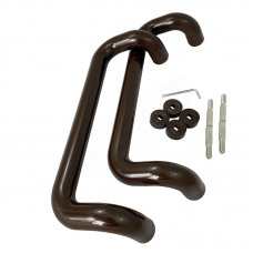Ручка дверная скоба, коричневая
