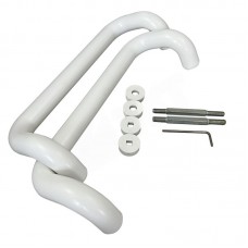 Ручка дверная скоба, белая