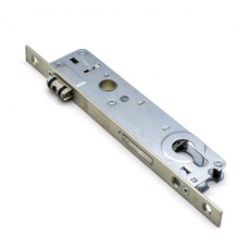 Замок REZE врезной с роликовой защелкой и ригелем 25/92/16