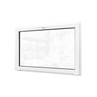 Окно ПВХ BRUSBOX одностворчатое фрамужное 3 стекла (1000*550*70)